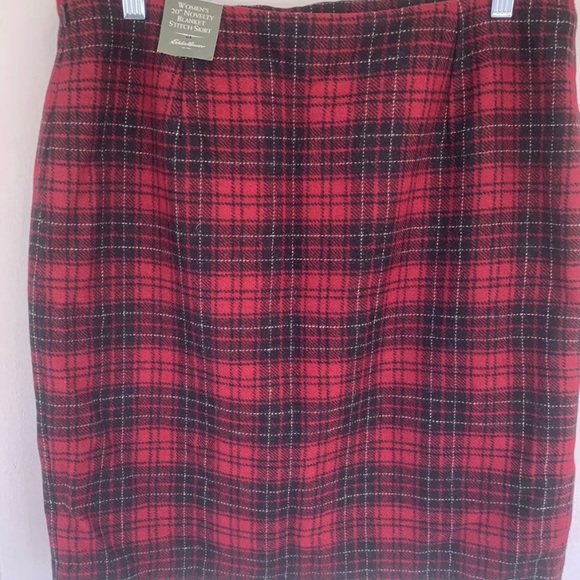 Eddie Bauer plaid 20inch novelty‎ blanket stitch skirt size 10 Christmas holiday - Picture 4 of 10